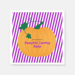 Halloween Pumpkin Carving Party Napkin
