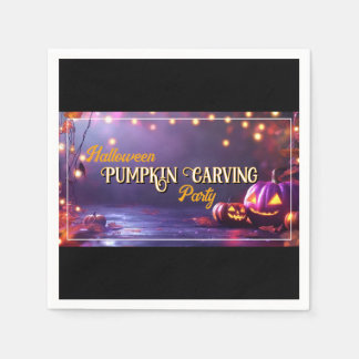Halloween Pumpkin Carving Party Napkins