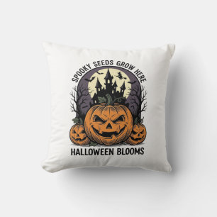 Halloween Pumpkin Castle Vintage Spooky Shirt_1 Cushion