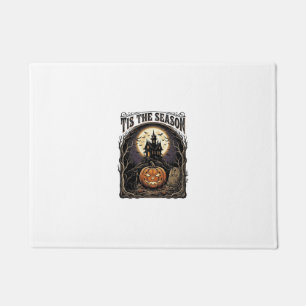 Halloween Pumpkin Cat Haunted Vintage Season Scene Doormat