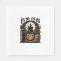 Halloween Pumpkin Cat Haunted Vintage Season Scene
