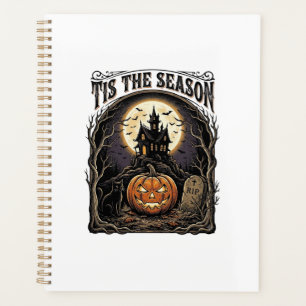 Halloween Pumpkin Cat Haunted Vintage Season Scene Planner