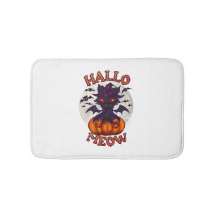 Halloween Pumpkin Catoween Bath Mat