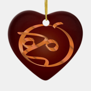 Halloween pumpkin ceramic ornament