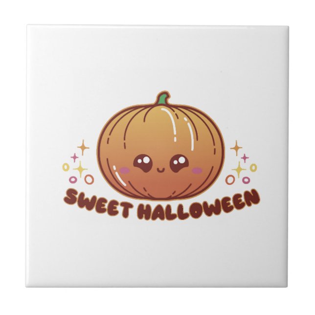 Halloween pumpkin                       ceramic tile (Front)