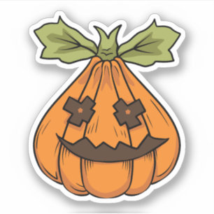 Halloween Pumpkin Character Sticker
