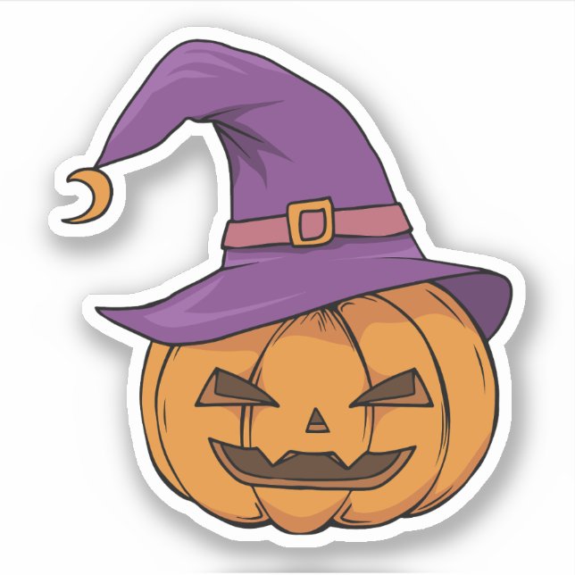 Halloween Pumpkin Character Sticker (Front)