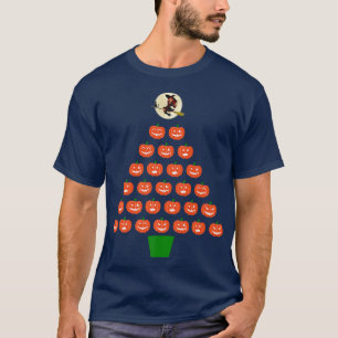 Halloween Pumpkin Christmas Tree Witch Premium T-Shirt