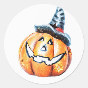 Halloween Pumpkin Classic Round Sticker