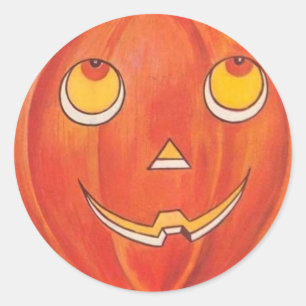 Halloween Pumpkin Classic Round Sticker