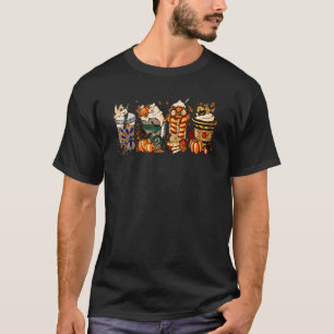 Halloween Pumpkin Coffee Latte Spice Coffee Drinks T-Shirt