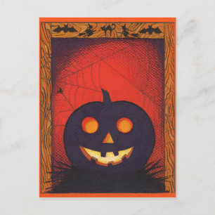 Halloween Pumpkin Collage Postcard