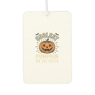 Halloween Pumpkin Coolest On The Patch Vintage_1 Car Air Freshener