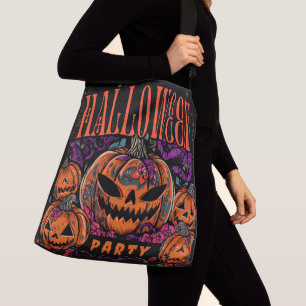 Halloween, Pumpkin Coven Bloom, Gothic Crossbody Bag