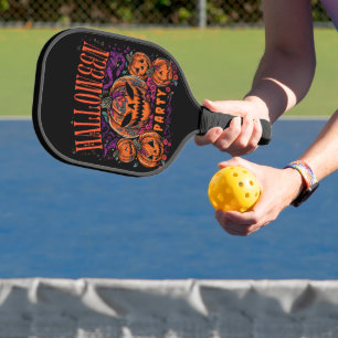 Halloween, Pumpkin Coven Bloom, Gothic Pickleball Paddle