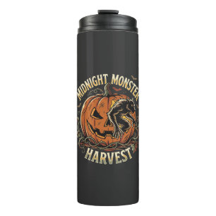 Halloween Pumpkin Creature Night Thermal Tumbler