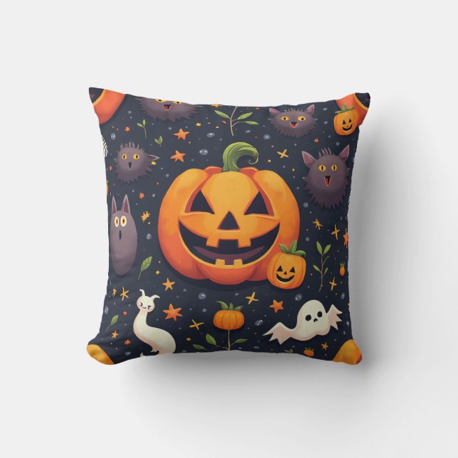 Halloween Pumpkin Cushion (Front)