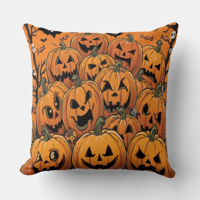 Halloween Pumpkin Cushion (Front)