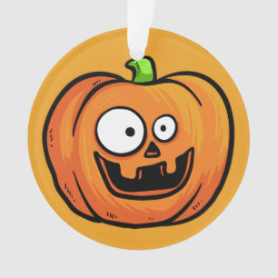 Halloween Pumpkin custom text ornament 1
