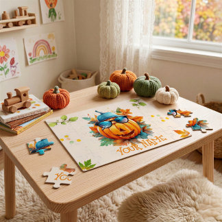 Halloween Pumpkin Customised Kids Puzzle Activity