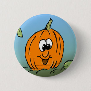 Halloween Pumpkin Cute Smiling Friendly 6 Cm Round Badge