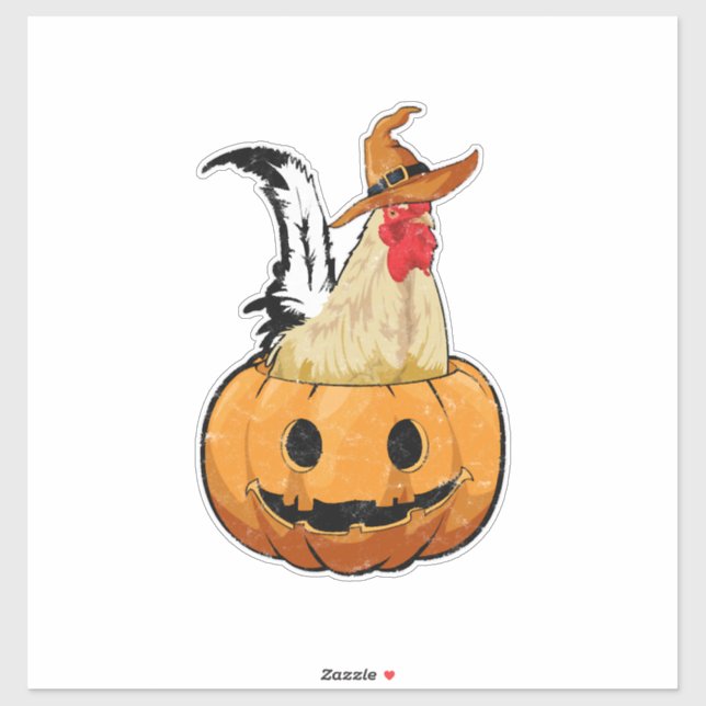 Halloween Pumpkin Cute Witch Chicken (Sheet)