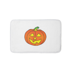 Halloween Pumpkin Cute Witch Chicken Bath Mat