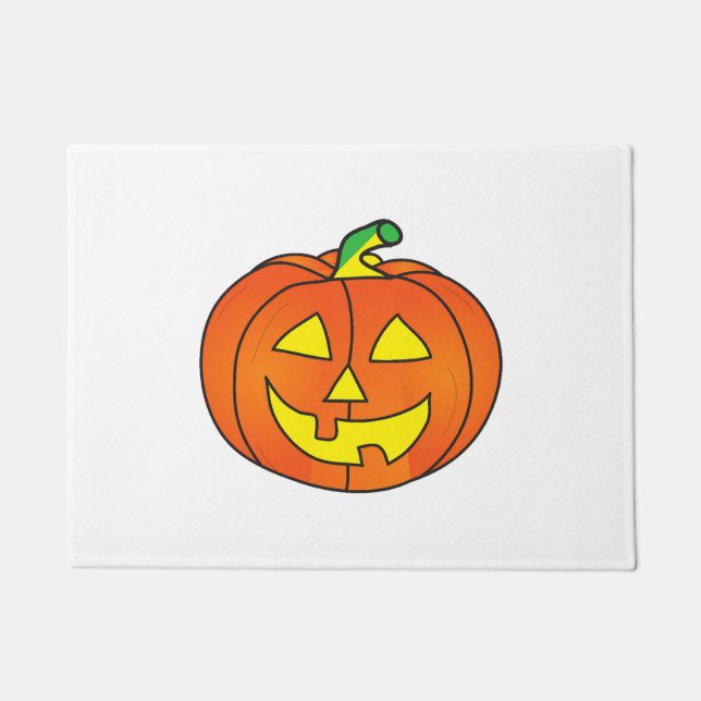 Halloween Pumpkin Cute Witch Chicken Doormat (Front)