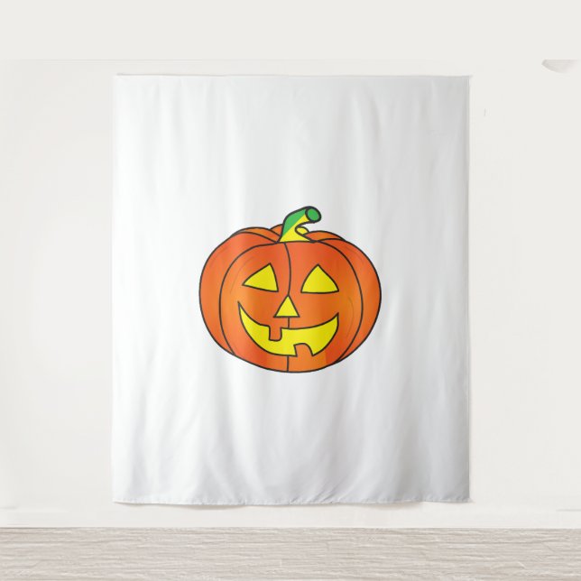 Halloween Pumpkin Cute Witch Chicken Tapestry (Front)