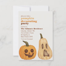 Halloween Pumpkin Decorating Part Invite