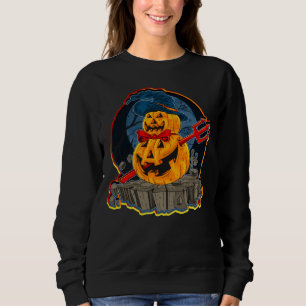 Halloween Pumpkin Devil Trident Zombie Monster Sweatshirt