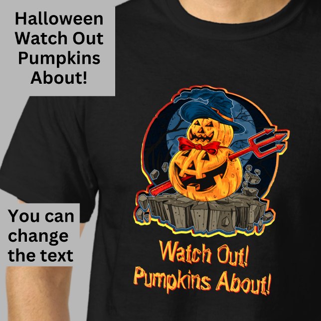 Halloween Pumpkin Devil Trident Zombie Monster     T-Shirt (Creator Uploaded)