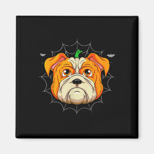 Halloween pumpkin dog magnet