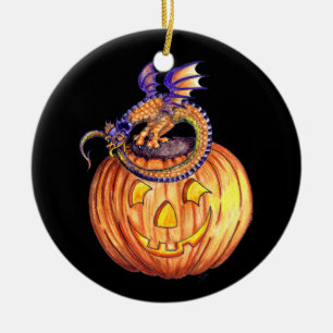 Halloween Pumpkin Dragon ornament