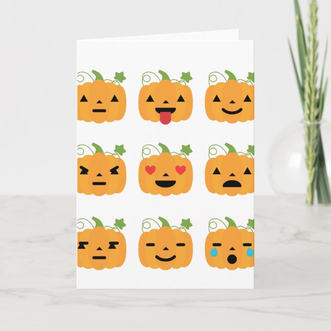 halloween pumpkin emojis card (Front)