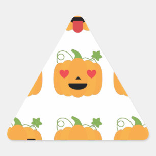 halloween pumpkin emojis triangle sticker