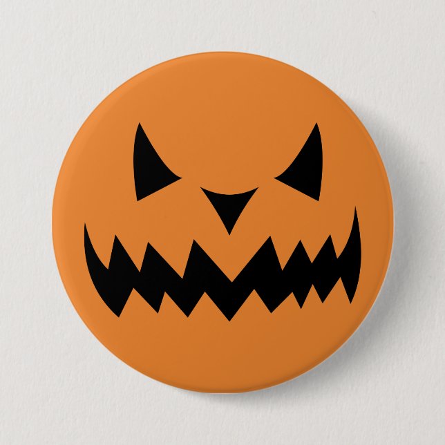 Halloween Pumpkin Face 7.5 Cm Round Badge (Front)
