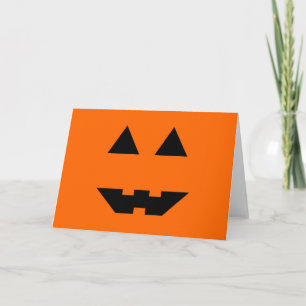 Halloween Pumpkin Face Card
