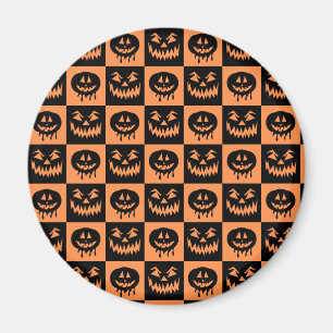Halloween Pumpkin Face Ghost Spooky Pattern  Magnet