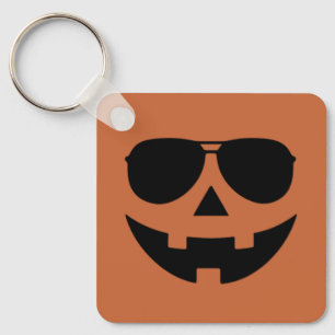 Halloween pumpkin Face Key Ring