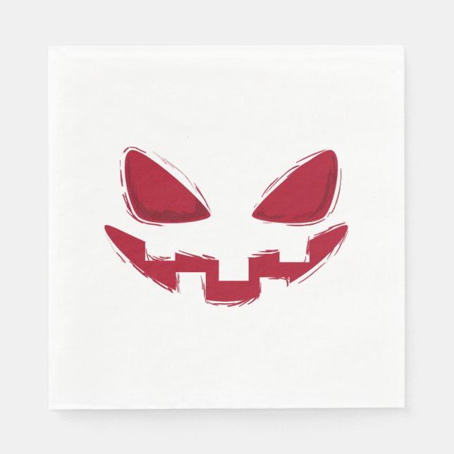 Halloween Pumpkin Face   Napkin (Front)