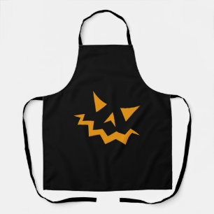 Halloween Pumpkin Face - Orange Horror Apron