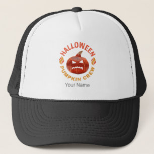 Halloween Pumpkin Face Retro Costume Thanksgiving Trucker Hat