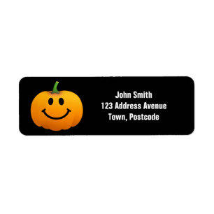 Halloween Pumpkin face Return Address Label