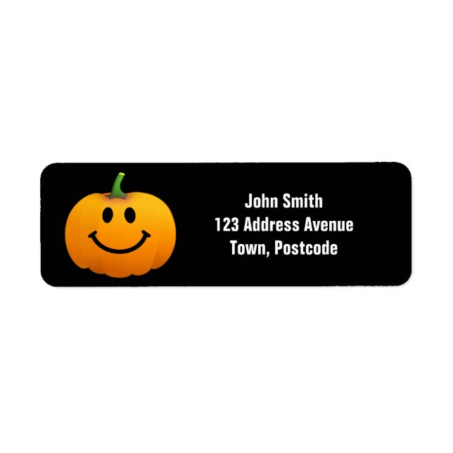 Halloween Pumpkin face Return Address Label (Front)
