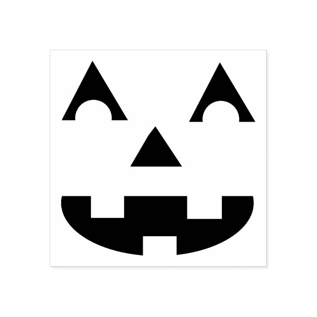 Halloween Pumpkin Face Rubber Stamp (Imprint)