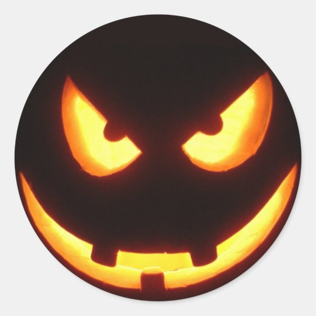 Halloween pumpkin face stickers (Front)