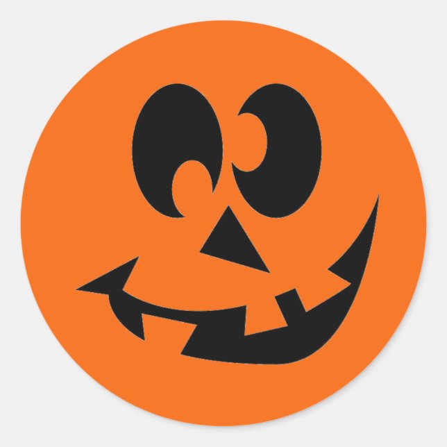 Halloween Pumpkin Face Stickers (Front)
