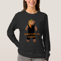 Halloween Pumpkin Face Teddy Bear T-Shirt