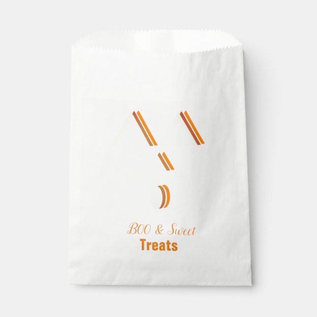 Halloween Pumpkin Face Treats Favour Bag (Front)